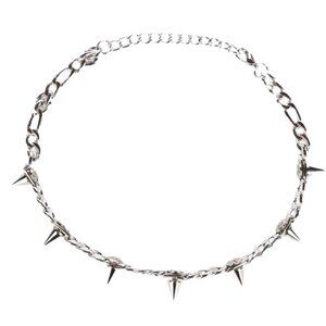Hearsay Behavior Dolls Kill Silver Faux Spiked Choker Gothic New